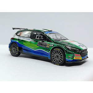 Miniatura personalizada base IXO RPT038 do Hyundai i20 Rally2 #32 - 45º classificado Rally Monte-Carlo 2023 - William Creighton/Liam Regan