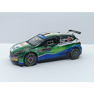 Miniatura personalizada base IXO RPT038 do Hyundai i20 Rally2 #32 - 45º classificado Rally Monte-Carlo 2023 - William Creighton/Liam Regan