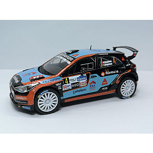 Miniatura personalizada base IXO RPT037 do Hyundai i20 R5 #4 - 4º classificado Rally Vinho da Madeira 2020 - Bruno Magalhães/ Carlos Magalhães