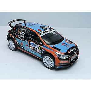 Miniatura personalizada base IXO RPT037 do Hyundai i20 R5 #4 - 4º classificado Rally Vinho da Madeira 2020 - Bruno Magalhães/ Carlos Magalhães