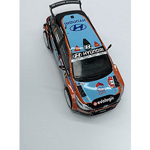 Miniatura personalizada base IXO RPT037 do Hyundai i20 R5 #4 - 4º classificado Rally Vinho da Madeira 2020 - Bruno Magalhães/ Carlos Magalhães