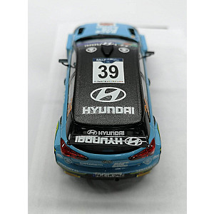 Miniatura personalizada base IXO do Hyundai I20 R5 #39 – Desistiu Rali Serras de Fafe & Felgueiras 2021 - André Villas-Boas/ Gonçalo Magalhães