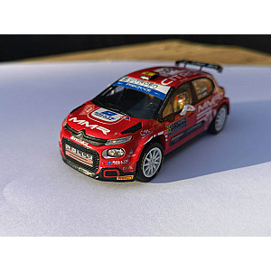 Miniatura personalizada base IXO do Citröen C3 Rally2 #35 – 20º classificado Rali Monte-Carlo 2023 - Alejandro Cachón/ Jandrin López