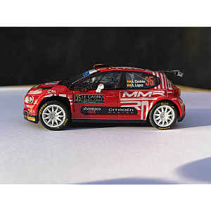 Miniatura personalizada base IXO do Citröen C3 Rally2 #35 – 20º classificado Rali Monte-Carlo 2023 - Alejandro Cachón/ Jandrin López