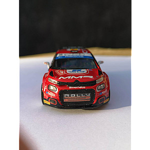 Miniatura personalizada base IXO do Citröen C3 Rally2 #35 – 20º classificado Rali Monte-Carlo 2023 - Alejandro Cachón/ Jandrin López