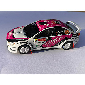 Miniatura personalizada base IXO do Mitsubishi Lancer EVO X #85 - 57º classificado Rali de Portugal 2014 - Francisco Teixeira/ Jorge Carvalho