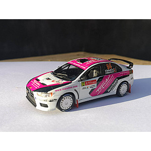 Miniatura personalizada base IXO do Mitsubishi Lancer EVO X #94 - 34º classificado Rali de Portugal 2013 - Francisco Teixeira/ José Martins