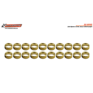 Espaçadores, Scaleauto, de eixo de 3mm em bronze 1.5mm