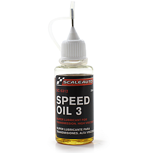 Óleo Speed Oil-3 para transmissões. Muita alta viscosidade. Frasco de 20ml. Incluí aditivos anti-fricção & super deslizantes