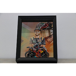 1:18 diecast model frame 3D - 20x25 cms - Brad Binder