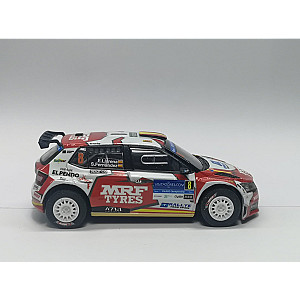 Miniatura personalizada base IXO do Skoda Fabia EVO Rally2 #8 pilotado por Efren Llarena & Sara Fernández no rali dos Açores de 2022