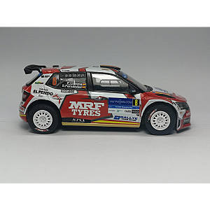 Miniatura personalizada base IXO do Skoda Fabia EVO Rally2 #8 pilotado por Efren Llarena & Sara Fernández no rali dos Açores de 2022