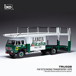 Fiat 673 racing transport, verde/branco, Lancia Alitalia racing team, Alitalia, 1976