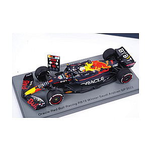 Spark Oracle Red Bull Racing RB18 #1 - Winner Saudi Arabian GP 2022 - Max Verstappen with pit board