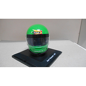 Mini capacete à escala 1/5 da Spark do piloto Henri Pescarolo referente à época de F1 de 1972