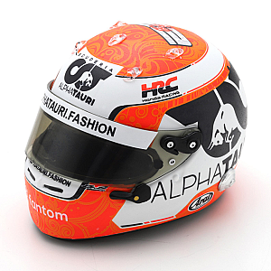 Mini Helmet à escala 1/5 da Spark do piloto Yuki Tsunoda referente à época de F1 de 2022