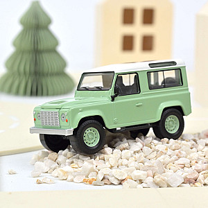 Land Rover Defender 1995 da Norev na cor verde & branco