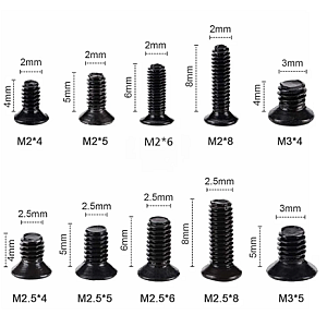 Parafuso cabeça plana phillips da SC1968 com as dimensões M3 x 3 mm (x10)