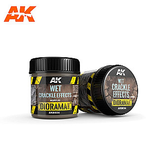 Wet crackle effects da AK Interactive - Efeitos de piso estalado e molhado. Pote de 100ml