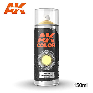 Sand yellow color spray da AK Interactive - Spray em tom amarelo de areia, perfeito para a Segunda Guerra Mundial e veículos modernos na areia do deserto