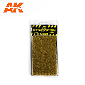 Mixed green tufts 6mm