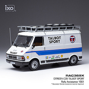 IXO Carrinha de assistência "Talbot Sport" 1981 Citröen C35 com acessórios (tejadilho & pneus)