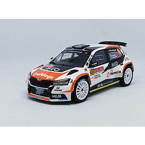 Miniatura personalizada base IXO Skoda Fabia EVO R5 #20 - Armindo Araújo/ Luís Ramalho - Rally Castelo Branco 2020