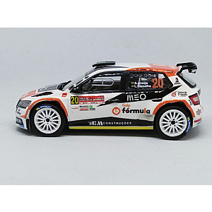 Miniatura personalizada base IXO Skoda Fabia EVO R5 #20 - Armindo Araújo/ Luís Ramalho - Rally Castelo Branco 2020