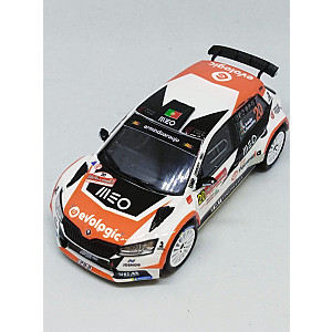 Miniatura personalizada base IXO Skoda Fabia EVO R5 #20 - Armindo Araújo/ Luís Ramalho - Rally Castelo Branco 2020