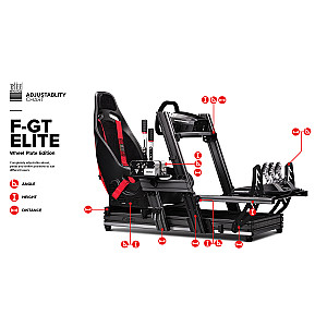 F-GT Elite Aluminium Simulator Cockpit - Wheel plate edition