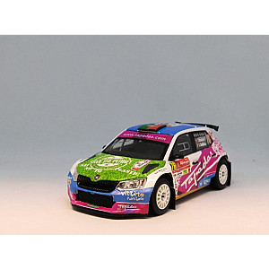 Miniatura personalizada base IXO Skoda Fabia R5 - Francisco Teixeira/ João Serôdio - Rally Portugal 2019