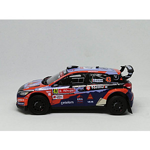 Miniatura personalizada base IXO Hyundai I20 R5 - Bruno Magalhães & Carlos Magalhães - Rally de Portugal 2021.