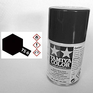 Tinta spray Tamiya 100ml. preto mate TS-6