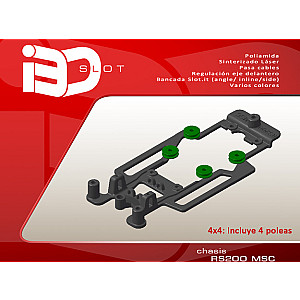 Chassis para suporte de motor Slot.it da i3D Slot para Ford RS200 da MSC