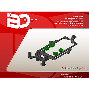 Chassis para suporte de motor Slot.it da I3D Slot para MG Metro 6R4 da MSC 