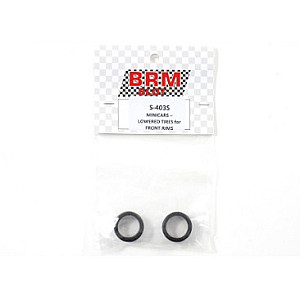 Pneumático dianteiro zero grip perfil baixo da BRM para Minicars 1/24