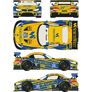 Decalque da Racing Decals 43 à escala 1/24 para BMW Z4 GT3 nº 94 Northwest 24 Horas Daytona 2014