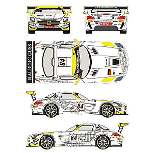 Decalque da Racing Decals 43 à escala 1/24 para Mercedes SLS AMG GT3 nº 84 24 Horas Spa Francorchamps 2013