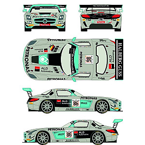 Decalque da Racing Decals 43 escala 1/24 para Mercedes SLS GT3 nº 86 Total 24h of Spa 2014