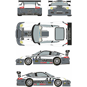 Decalque, Racing Decals 43, 1/24 Porsche 911 GT3 nº 44 Magnus Racing 24 Horas Daytona 2012