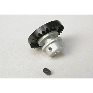 Cremalheira Slot.it 27z motor in-line -STEP 2- Alumínio para eixo 2.38mm (3/32"). Fixada mediante parafuso allen M2