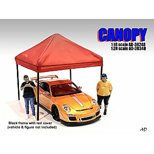 1:18 Accessory - Canopy (Black frame Red Canopy cover).