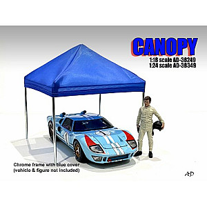 1:18 Accessory - Canopy (Chrome frame Blue canopy cover)