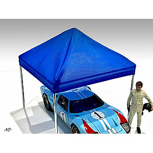 1:18 Accessory - Canopy (Chrome frame Blue canopy cover)