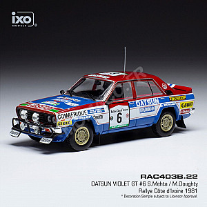 Datsun Violet GT #6 - Rally Cote d'Ivoire 1981 - S. Mehta/ M. Doughty