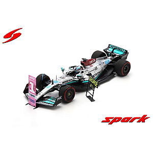 Spark 1:43 S8557 Mercedes-AMG Petronas F1 W13 E Performance #63 Mercedes-AMG Petronas F1 Team - Winner Brazilian GP 2022 - George Russell (With Pit and Number Board)