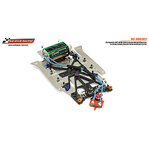 Chassis SC-8003 GT3 1/24 Pré-montado sem rodas & sem suportes de carroçaria