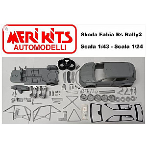 Merikits 1:43 RMK2419 Skoda Fabia RS Rally2 em kit de resina escala 1/43