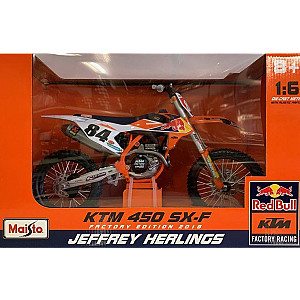 Maisto KTM 450 SX-F #84 - Red Bull KTM Supercross - Jeffrey Herlings (Dutch Rider) 