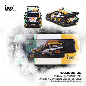 IXO Hyundai I20 N Rally1 #11 - 33º classificado Rali da Croácia 2023 - Thierry Neuville/ Martijn Wydaeghe - Escala 1/18